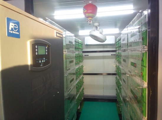 012 SMK-Kimpe 80KW containerized System with 80KW inverter and power Stake Batteries 2V dry cells.